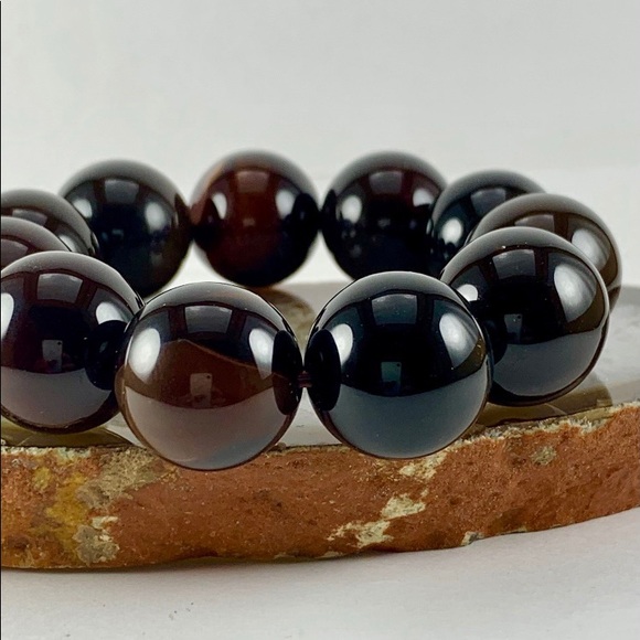 NWOT Brown Agate Bead Bracelet - Picture 6 of 6